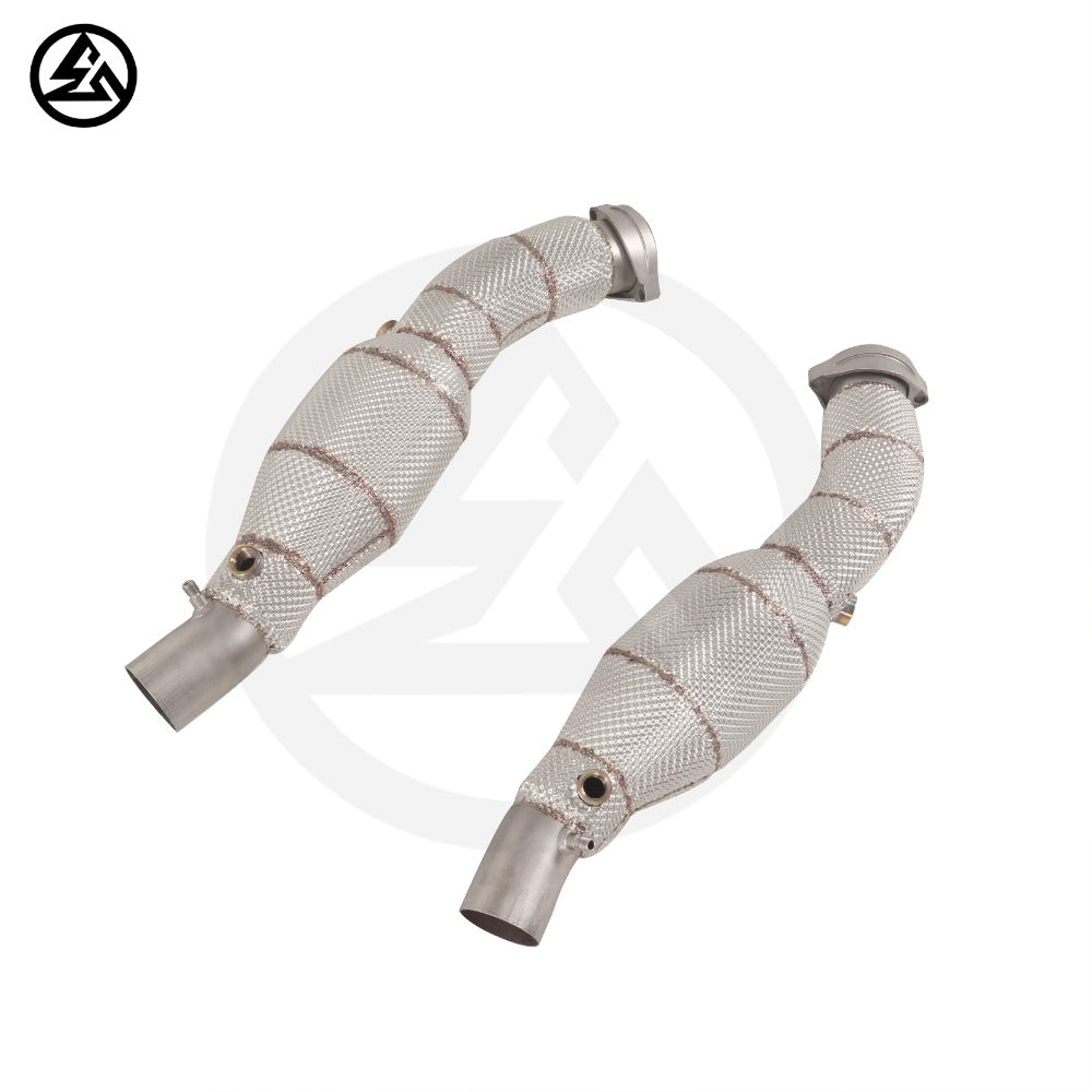 GF High Quality High Flow Sport Cat Downpipe for Ferrari F360 Catted Downpipe With Heat Shield