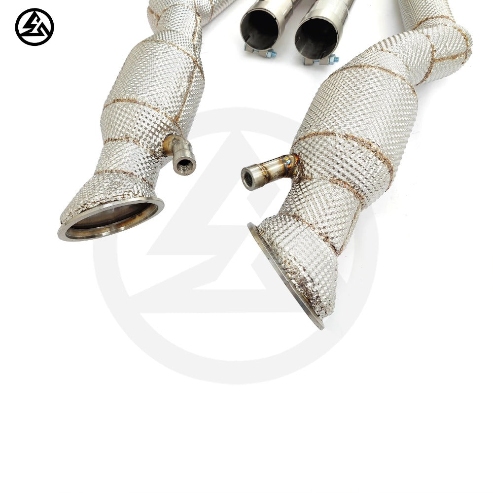 GF High Performance Stainless Steel Sport Cat Downpipe for Ferrari Berlinetta 6.3L V12 Catted Downpipe With Heat Shield