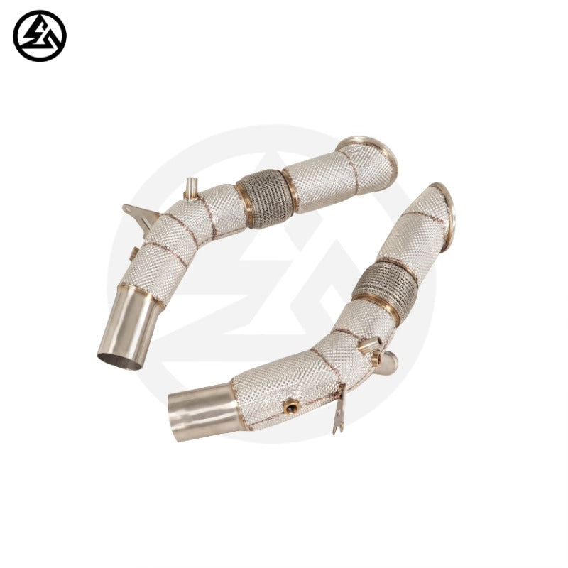 GF High Quality Free Flow Downpipe for Ferrari SF90 4.0T Straight Downpipe With Heat Shield