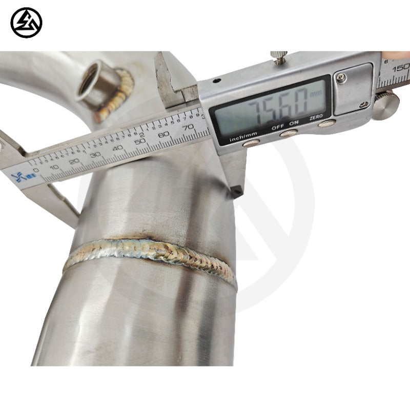 GF Free Flow Stainless Steel Exhaust Downpipe for Mercedes-Benz C63/C63S W205 AMG 4.0TT Downpipe Straight Pipe
