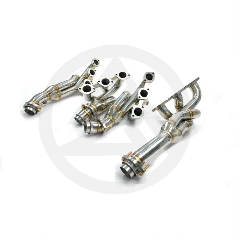 GF High Performance Free Flow Stainless Steel Exhaust Manifold Header for Ferrari 599 GTB/GTO 6.0L V12 Straight Pipe Headers