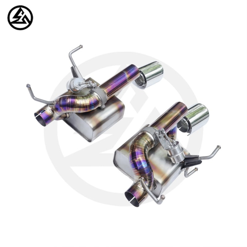 CSZ High Performance Racing Valvetronic Titanium Muffler Exhaust for Ferrari 458 Valved Exhaust With Tips