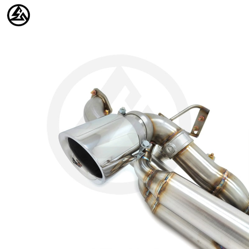 GF High Performance Stainless Steel Valved Exhaust for Porsche Cayman 718 GT4 RS 4.0L Valved Axleback Muffler Exhaust Tips