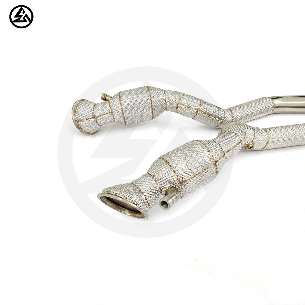 GF High Performance Stainless Steel Sport Cat Downpipe for Ferrari Berlinetta 6.3L V12 Catted Downpipe With Heat Shield