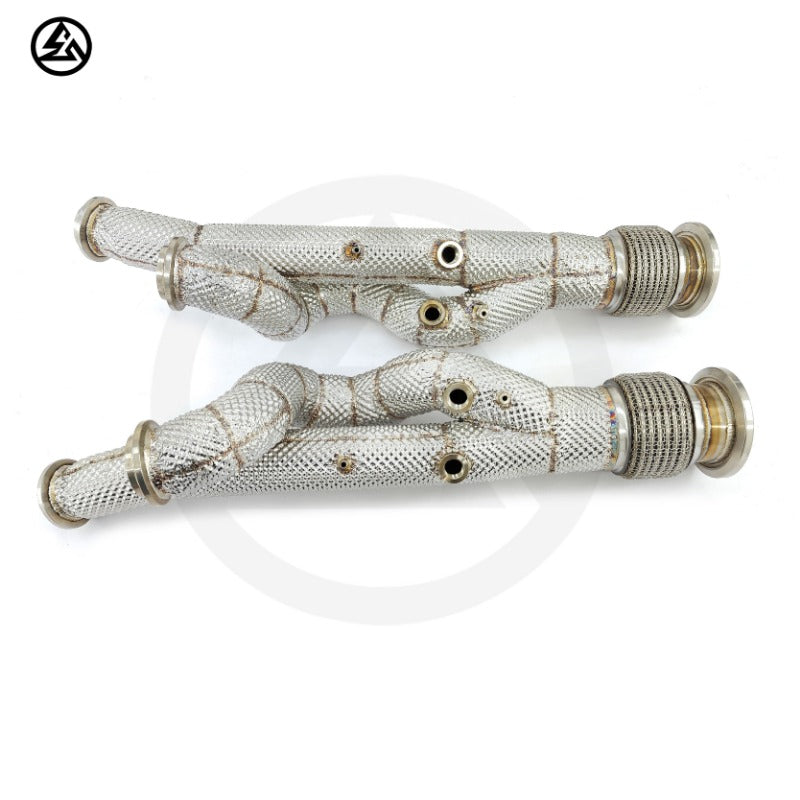 Lamborghini Aventador LP700/LP740 6.5L V12 Stainless Steel Downpipe Headers with Heat Wrap, B2B Wholesale