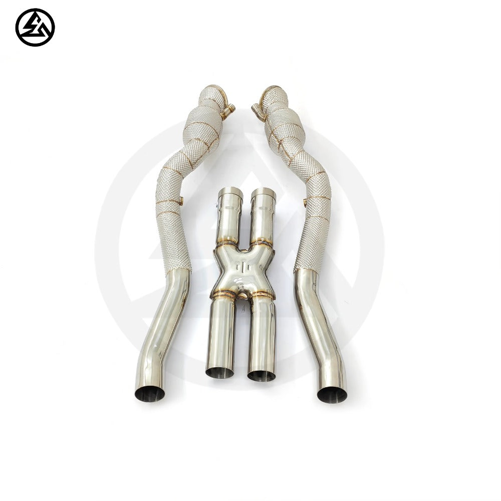 GF High Performance Stainless Steel Sport Cat Downpipe for Ferrari Berlinetta 6.3L V12 Catted Downpipe With Heat Shield