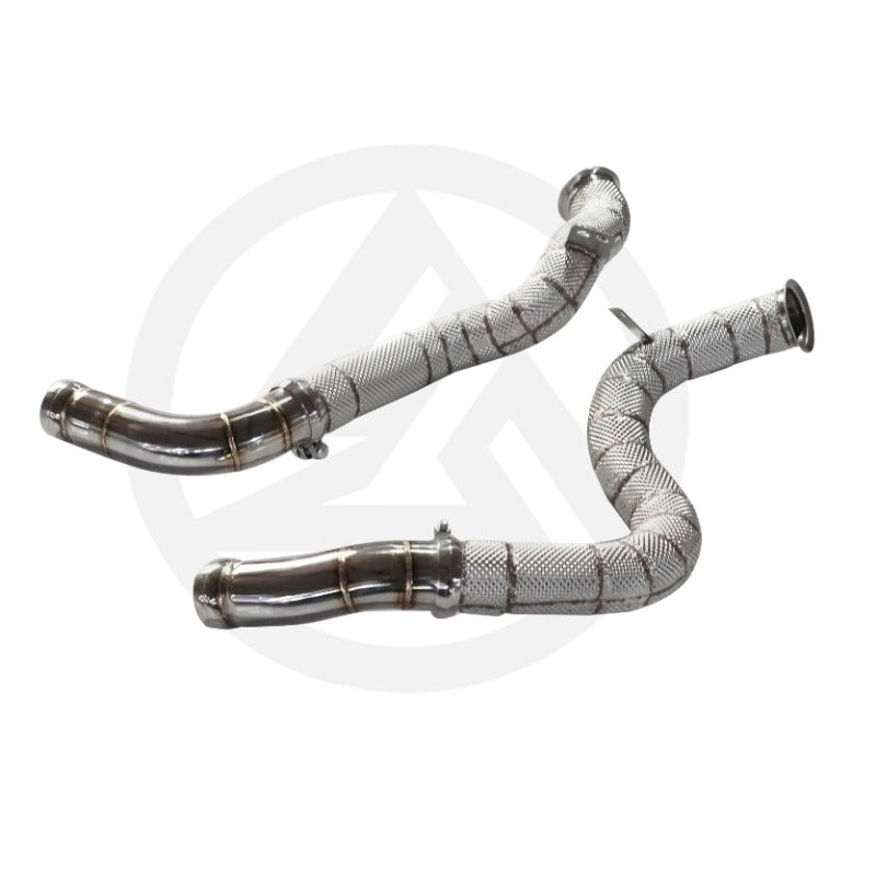 GF Stainless Steel Catted Downpipe for Mercedes-Benz AMG GT63/GT63S /E63S W213 4.0T High Flow Downpipe Exhaust With Heat Shield
