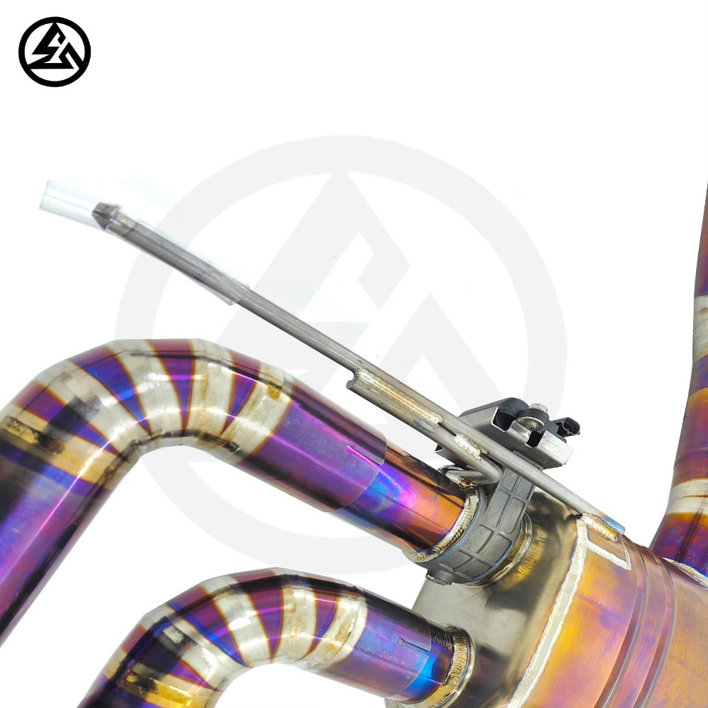 GF High Quality Titanium Valved Catback Exhaust for BMW X5M X6M F85 F86 4.4T 76MM Muffler Exhaust System Axleback