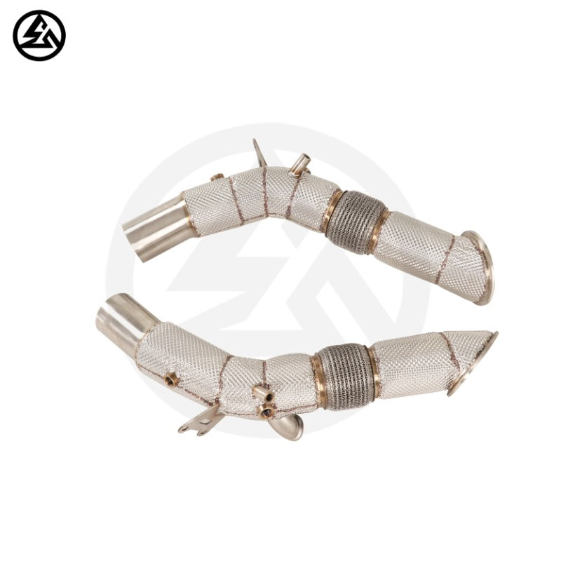 GF High Quality Free Flow Downpipe for Ferrari SF90 4.0T Straight Downpipe With Heat Shield