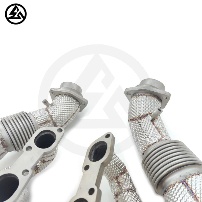 GF Stainless Steel Headers for Ferrari F430 4.3L V8 Performance Headers With Heat Shield Exhaust System
