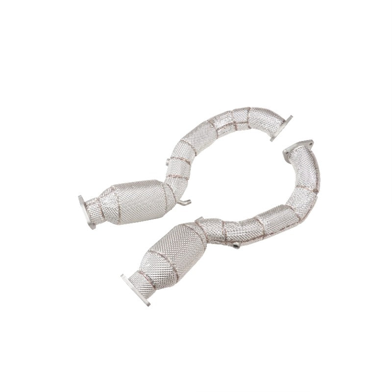 GF High Performance Stainless Steel Racing Car Downpipe for Porsche 718 Cayman GT4 RS 4.0L Catted Downpipe With Heat Shield