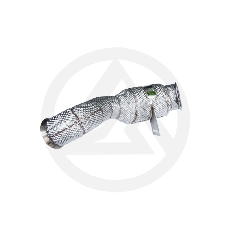 GF High Flow Catted Downpipe for Mercedes Benz C200 C250 C300 W205 2.0T Downpipe 100 200 300 Cells With Heat Shield