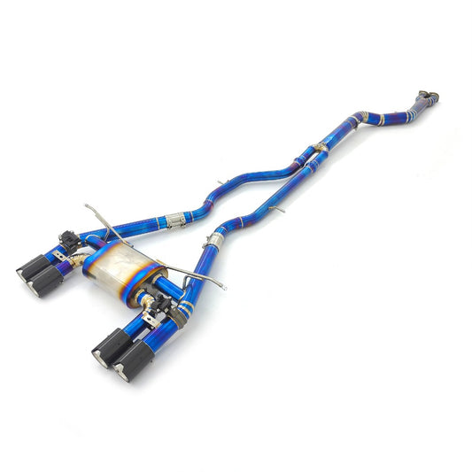 GF Titanium Valved Catback Exhaust for BMW S55 M3 F80 M4 F82 3.0T Valved Muffler Axleback Remote Control Exhaust System