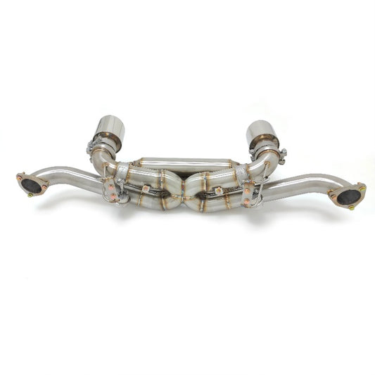 GF High Performance Stainless Steel Valved Exhaust for Porsche Cayman 718 GT4 RS 4.0L Valved Axleback Muffler Exhaust Tips