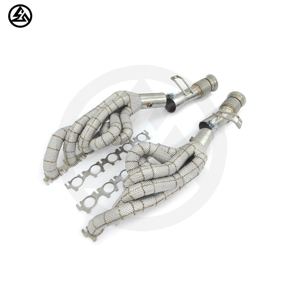 High Quality GF Exhaust Headers for Audi R8 V10 5.2L Manifold With Heat Shield Exhaust System Manifolds With Heat Shield
