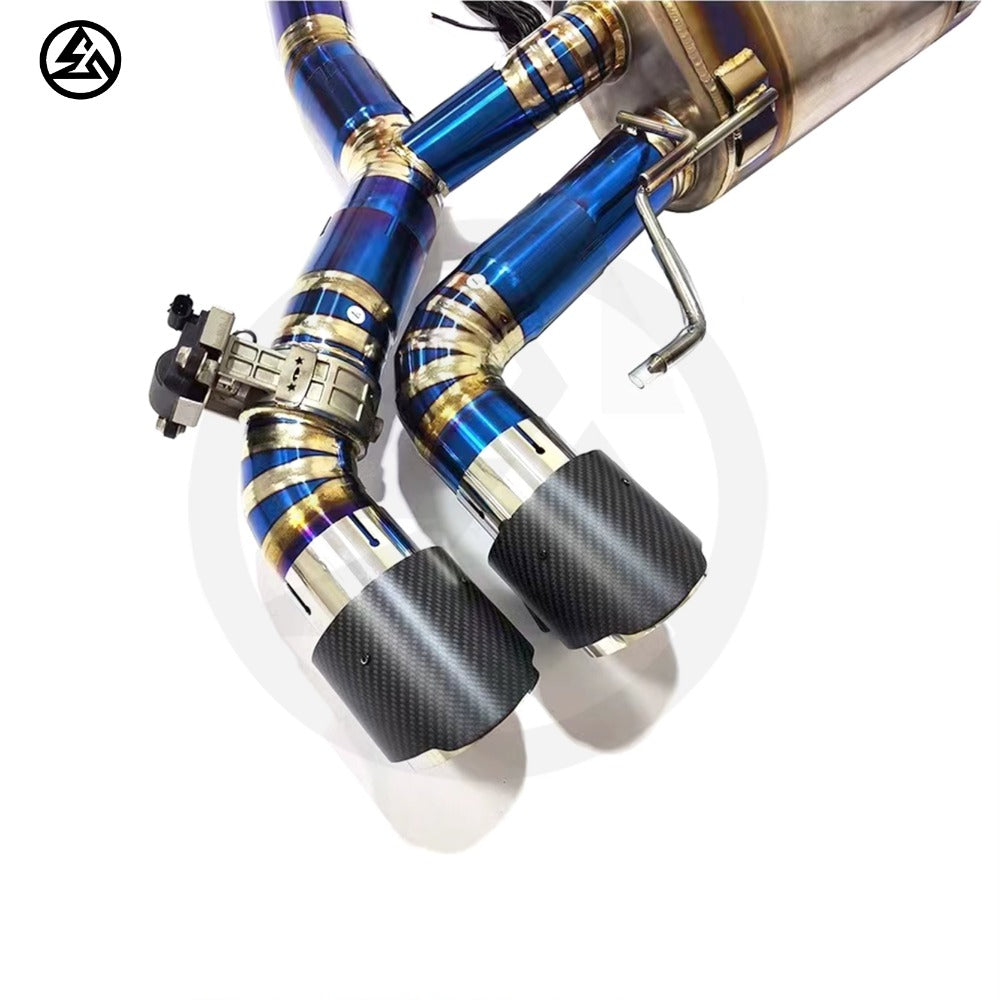 GF Titanium Valved Catback Exhaust for BMW M8 F92 4.4T Valved Muffler Exhaust System Axleback With Remote Control