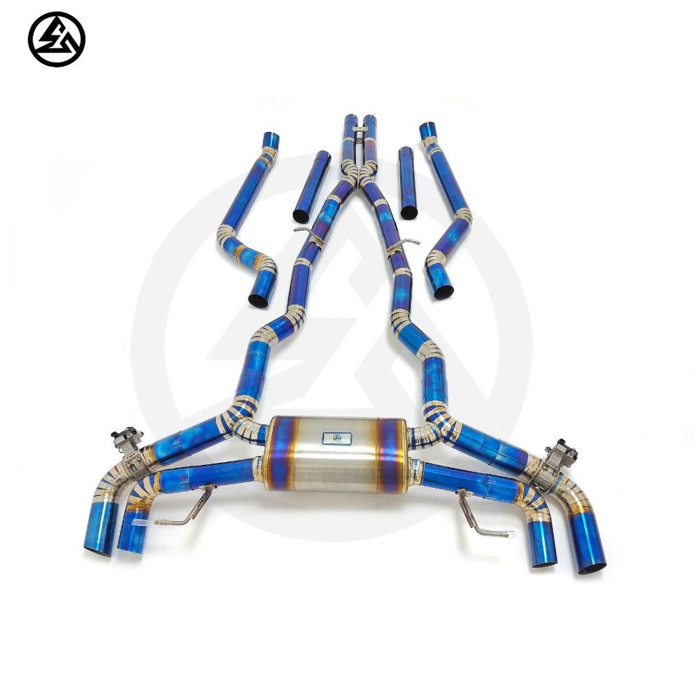 GF High Quality Titanium Valved Catback Exhaust for BMW G12 M760i M760Li 6.6T Valved Muffler Exhaust System Axleback