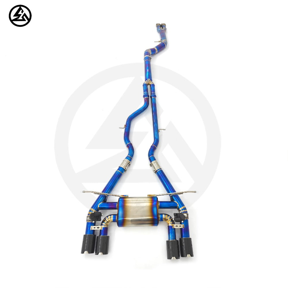 GF Titanium Valved Catback Exhaust for BMW S55 M3 F80 M4 F82 3.0T Valved Muffler Axleback Remote Control Exhaust System