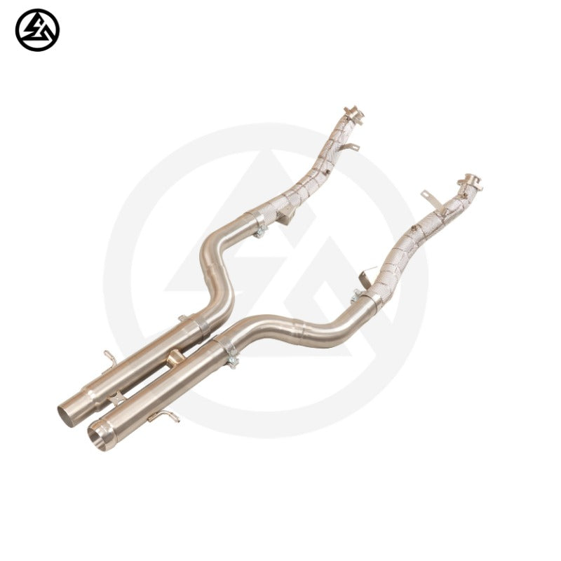 GF  Free Flow Stainless Steel Downpipe for Mercedes-Benz AMG S63 W221 5.5TT 2011-2015 Straight Pipe Exhaust Downpipe