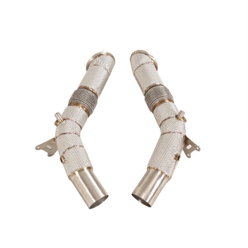GF High Quality Free Flow Downpipe for Ferrari SF90 4.0T Straight Downpipe With Heat Shield