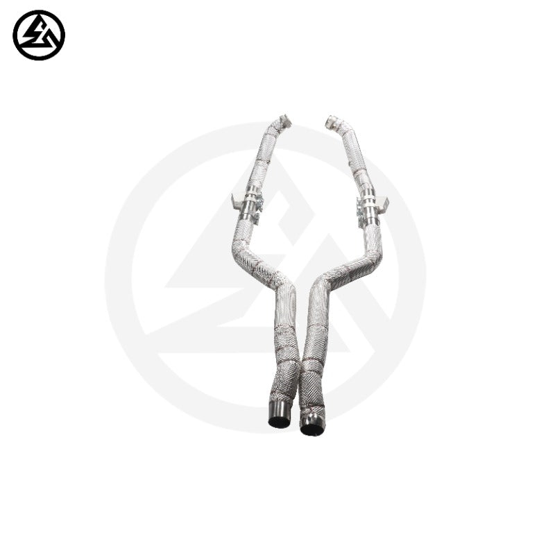 GF Free Flow Downpipe for Mercedes-Benz E63 AMG W212 Straight Downpipe Exhaust Heat Shield Straight Pipe