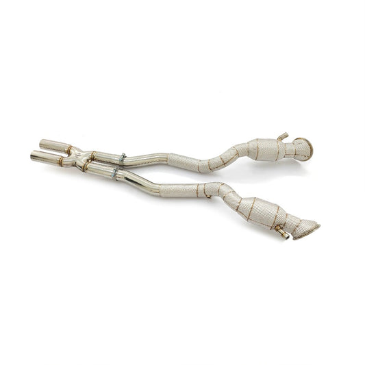 GF High Performance Stainless Steel Sport Cat Downpipe for Ferrari Berlinetta 6.3L V12 Catted Downpipe With Heat Shield