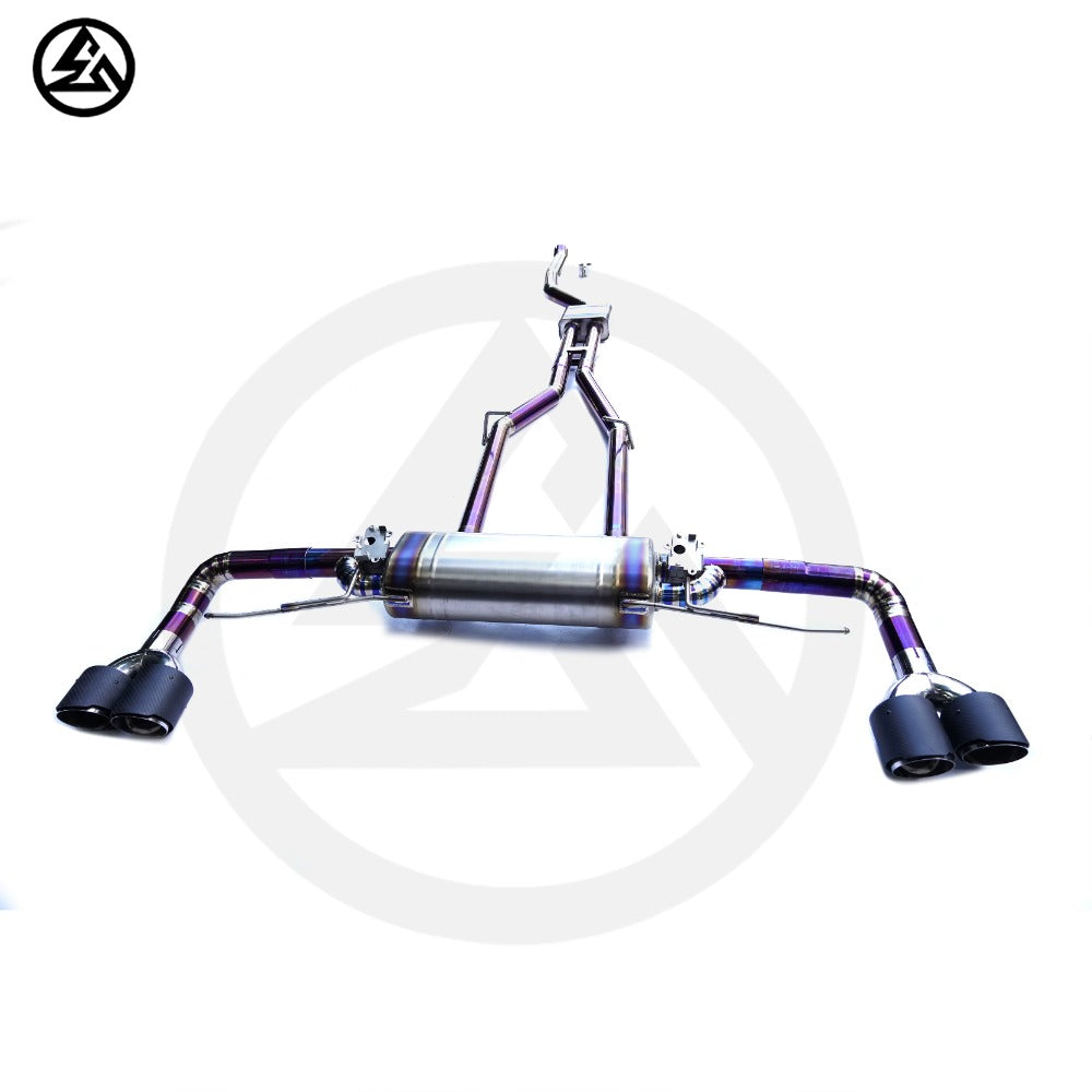 GF Titanium Valved Catback Exhaust for BMW X5 X6 M50i G05 G06 N63 4.4TT Valved Muffler Exhaust System Axleback Remote Control