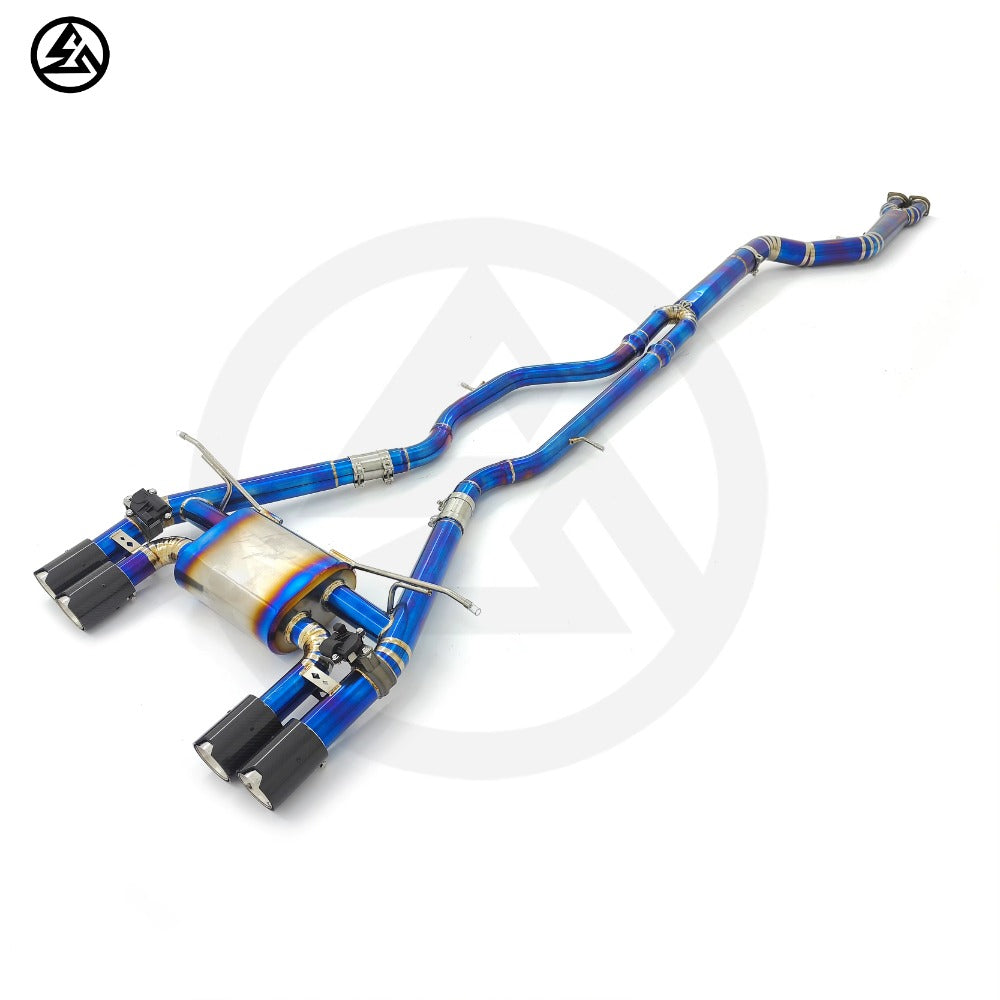 GF Titanium Valved Catback Exhaust for BMW S55 M3 F80 M4 F82 3.0T Valved Muffler Axleback Remote Control Exhaust System