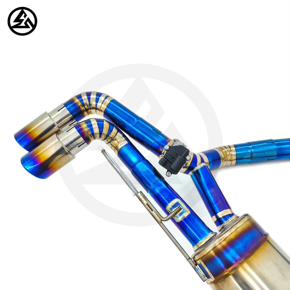GF Titanium Valved Catback Exhaust for BMW X5 X6 M50i G05 G06 N63 4.4TT Valved Muffler Exhaust System Axleback