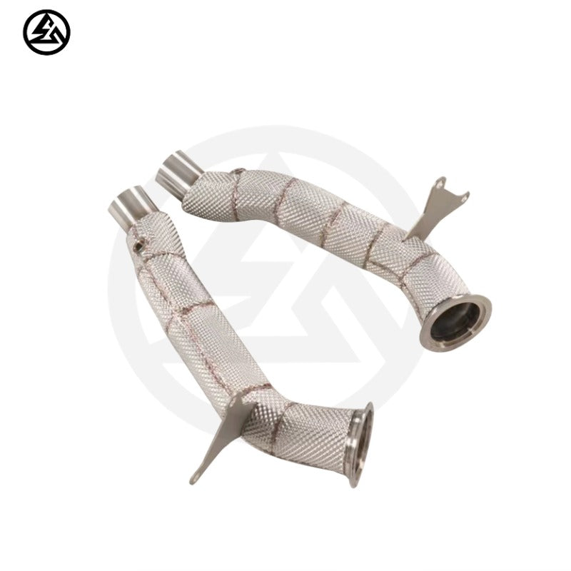 GF High Quality Free Flow Downpipe for Ferrari 458 Italia Speciale Spider 4.5L Straight Downpipe With Heat Shield