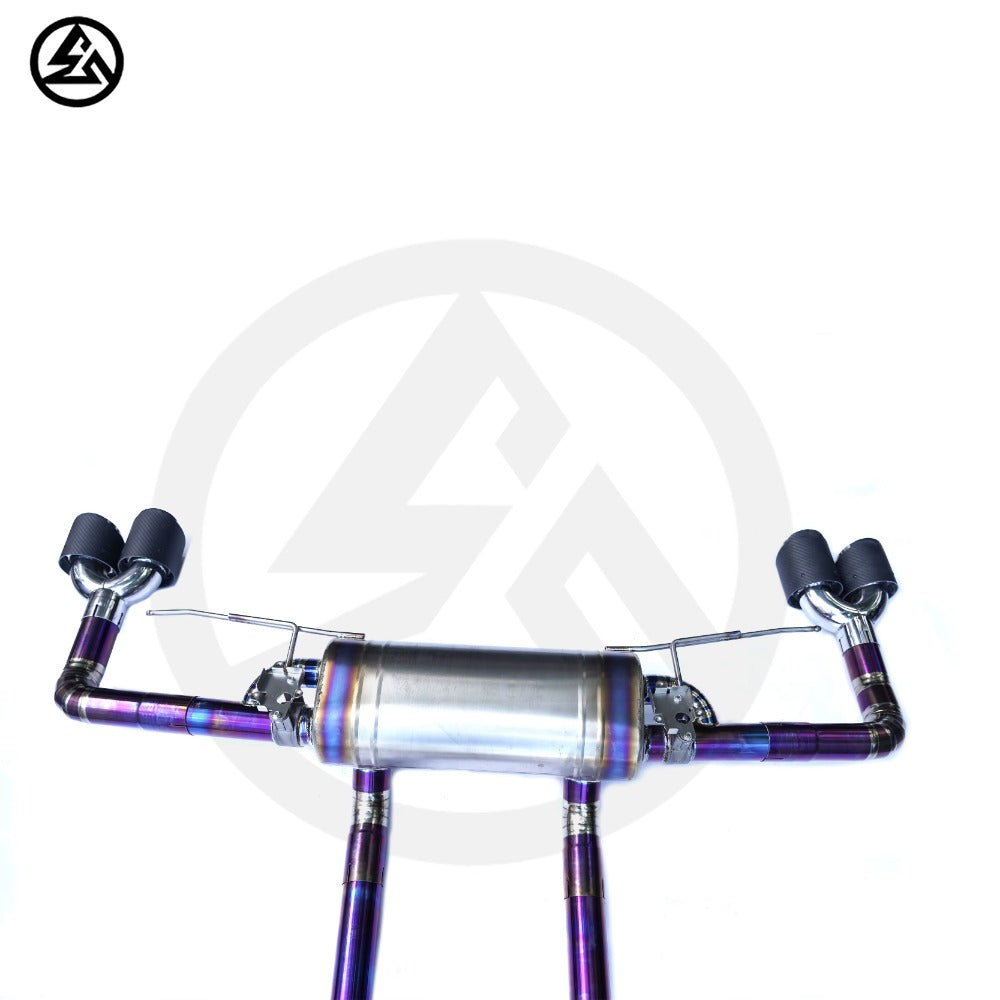 GF Titanium Valved Catback Exhaust for BMW X5 X6 M50i G05 G06 N63 4.4TT Valved Muffler Exhaust System Axleback Remote Control