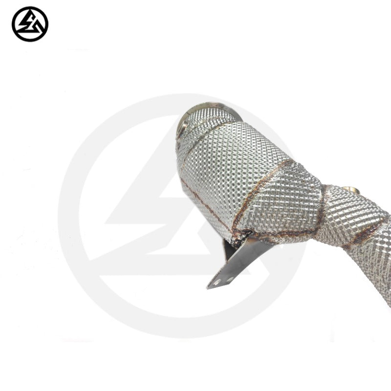 GF High Flow Sport Cat Downpipe for Mercedes Benz C200 C250 C300 W205 2.0T Downpipe Exhaust With Heat Shield