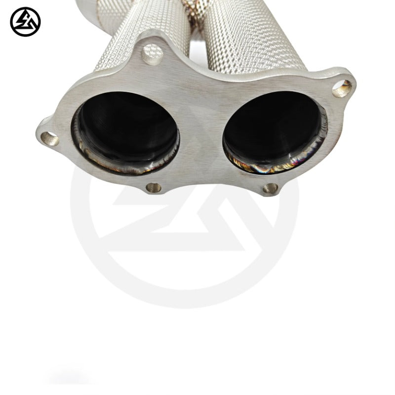 GF High Quality Straight Pipe Downpipe for Porsche 718 Cayman GT4/Spyder/GTS 4.0L 2020- Over Axle Link Pipes Header