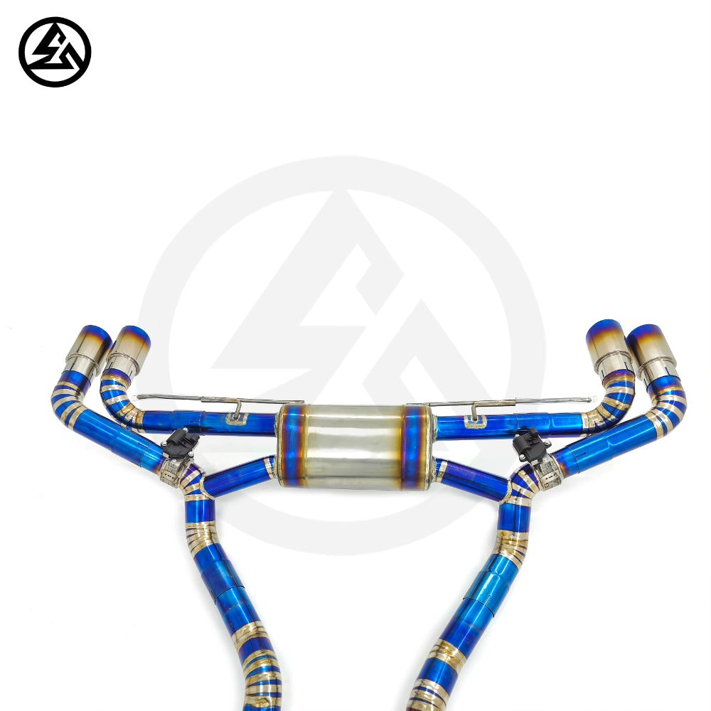 GF Titanium Valved Catback Exhaust for BMW X5 X6 M50i G05 G06 N63 4.4TT Valved Muffler Exhaust System Axleback
