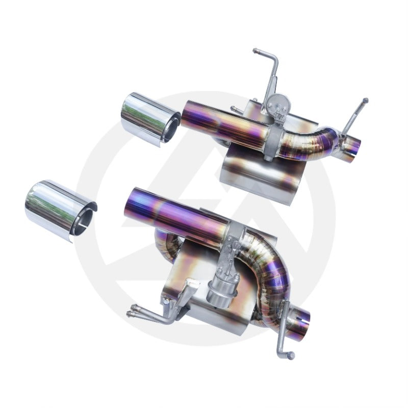 CSZ High Performance Racing Valvetronic Titanium Muffler Exhaust for Ferrari 458 Valved Exhaust With Tips
