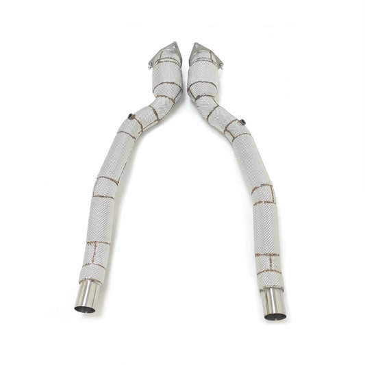 GF High Quality High Flow Sport Cat Downpipe for Ferrari FF 3.5T V12 6.3L Catted Downpipe With Heat Shield