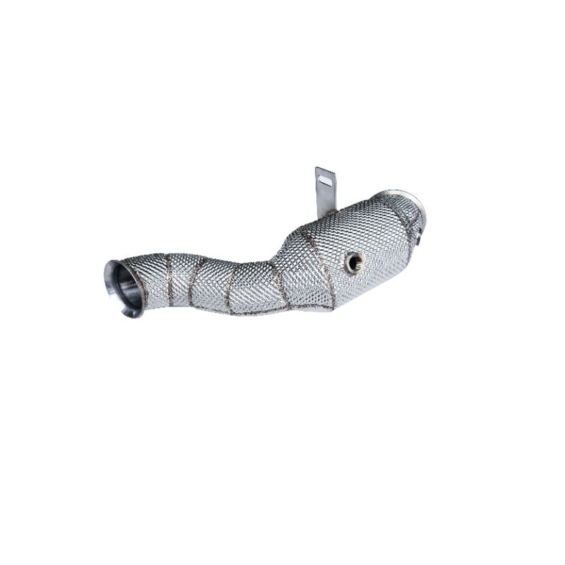 GF High Flow Catted Downpipe for Mercedes Benz C200 C250 C300 W205 2.0T Downpipe 100 200 300 Cells With Heat Shield