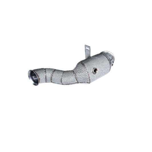 GF High Flow Catted Downpipe for Mercedes Benz C200 C250 C300 W205 2.0T Downpipe 100 200 300 Cells With Heat Shield