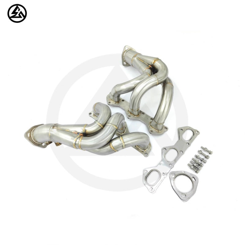 GF High Quality Straight Pipe Manifold for Porsche 718 Cayman GT4/Spyder/GTS 4.0L Headers Brushed Straight Pipe