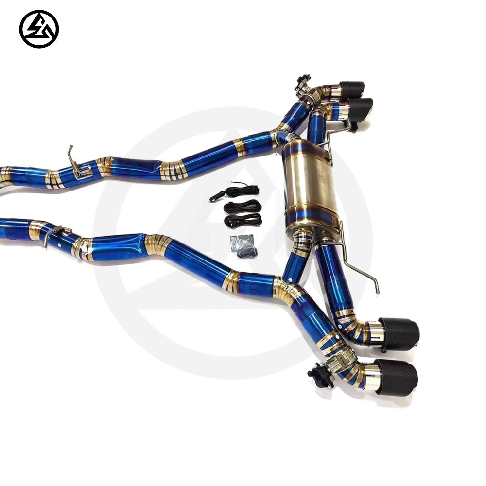 GF Titanium Valved Catback Exhaust for BMW M8 F92 4.4T Valved Muffler Exhaust System Axleback With Remote Control