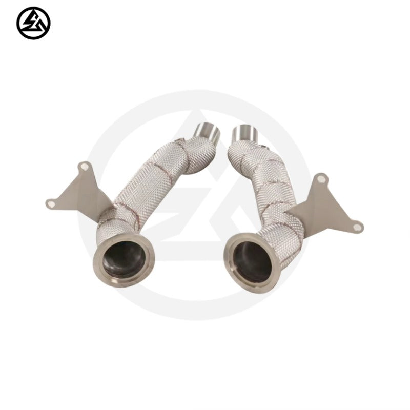 GF High Quality Free Flow Downpipe for Ferrari 458 Italia Speciale Spider 4.5L Straight Downpipe With Heat Shield