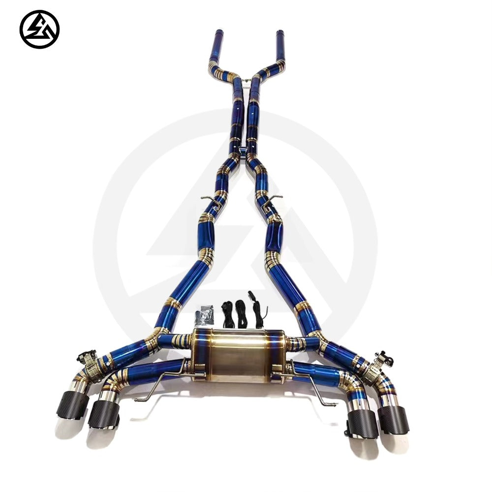 GF Titanium Valved Catback Exhaust for BMW M8 F92 4.4T Valved Muffler Exhaust System Axleback With Remote Control