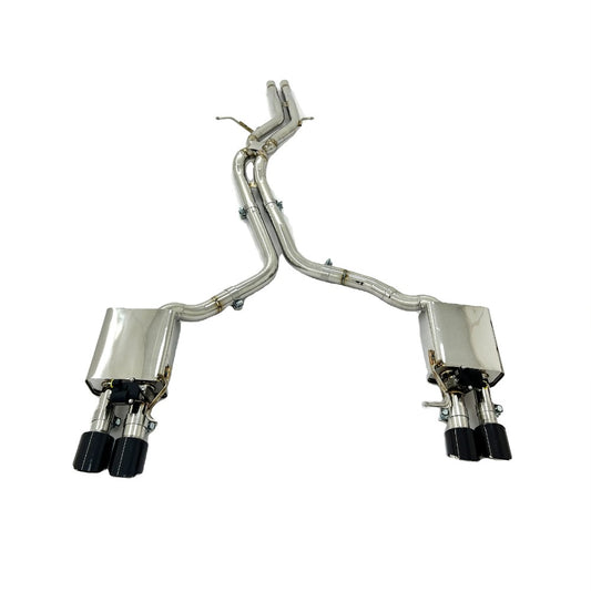 GF High Quality Valvetronic Catback Exhaust for Audi S4 S5 B8 B8.5 3.0T 2007-2025 Valved Muffler Remote Control Exhaust Tips