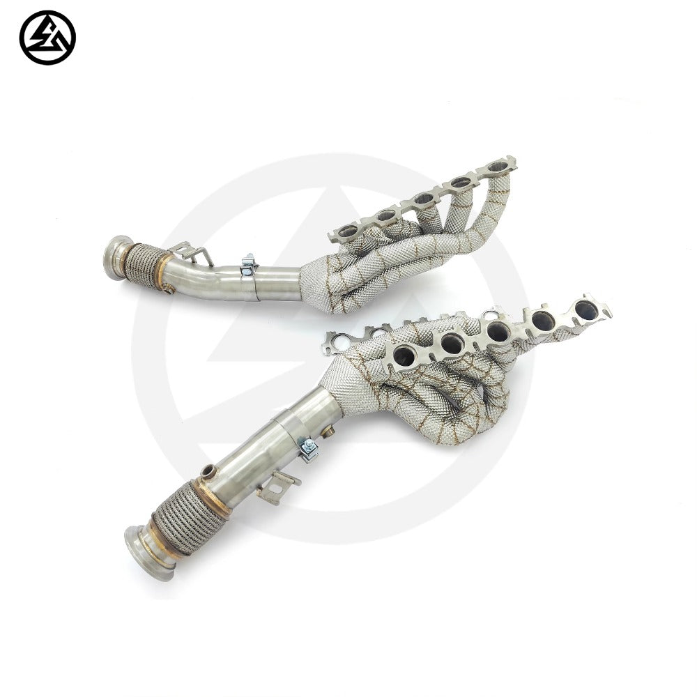High Quality GF Exhaust Headers for Audi R8 V10 5.2L Manifold With Heat Shield Exhaust System Manifolds With Heat Shield