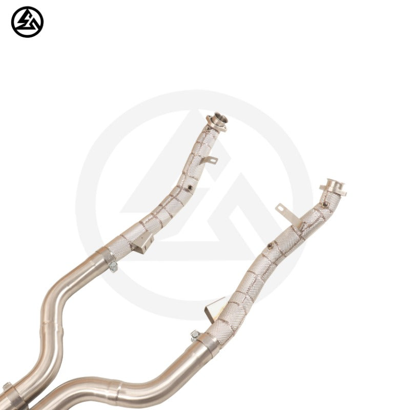 GF  Free Flow Stainless Steel Downpipe for Mercedes-Benz AMG S63 W221 5.5TT 2011-2015 Straight Pipe Exhaust Downpipe