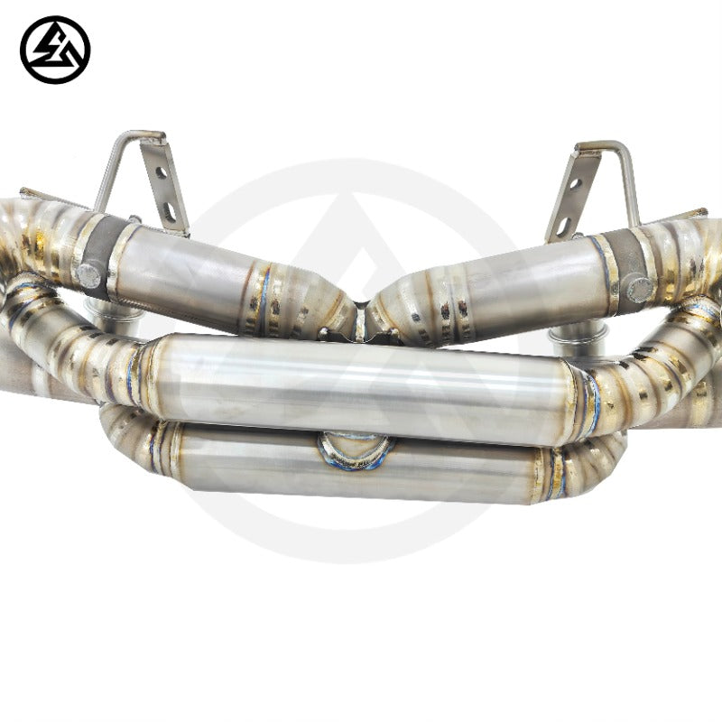 Porsche Cayman 718 GT4 RS 4.0L Titanium Valvetronic Axleback Exhaust with Valved Muffler, B2B Wholesale