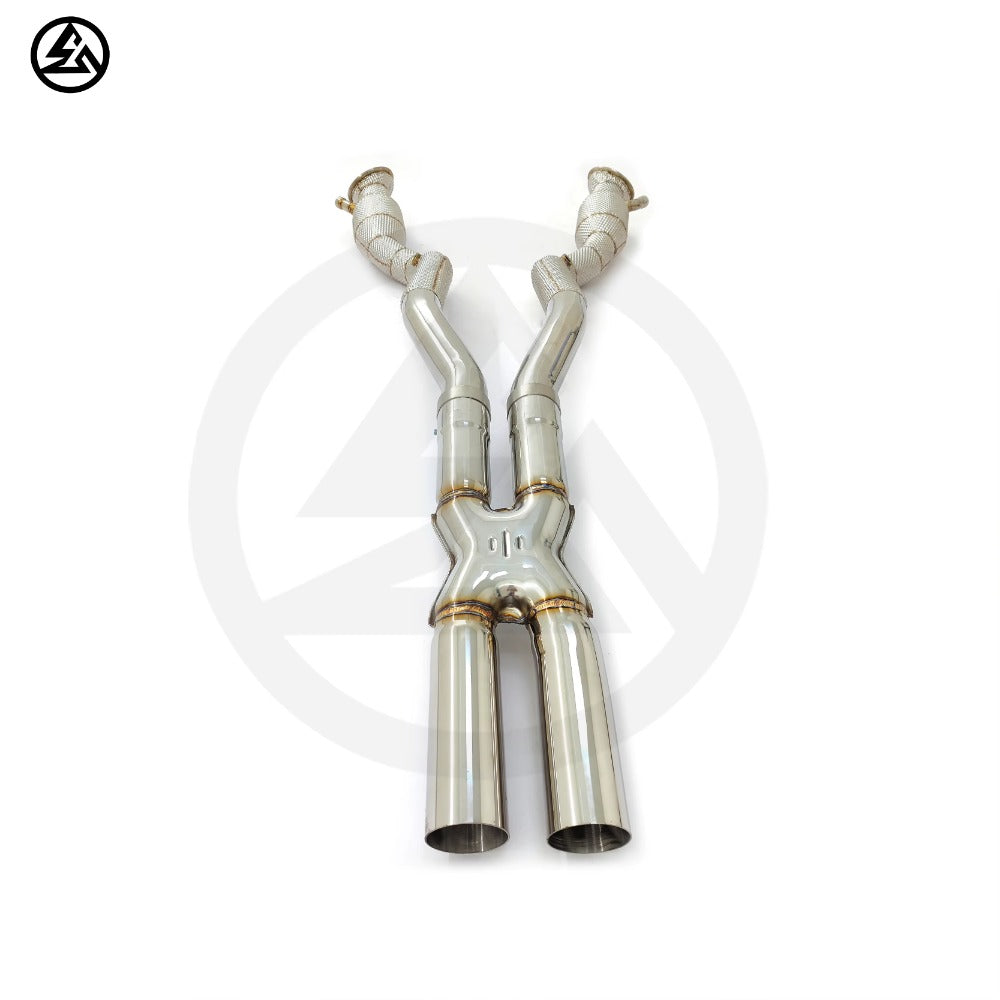 GF High Performance Stainless Steel Sport Cat Downpipe for Ferrari Berlinetta 6.3L V12 Catted Downpipe With Heat Shield