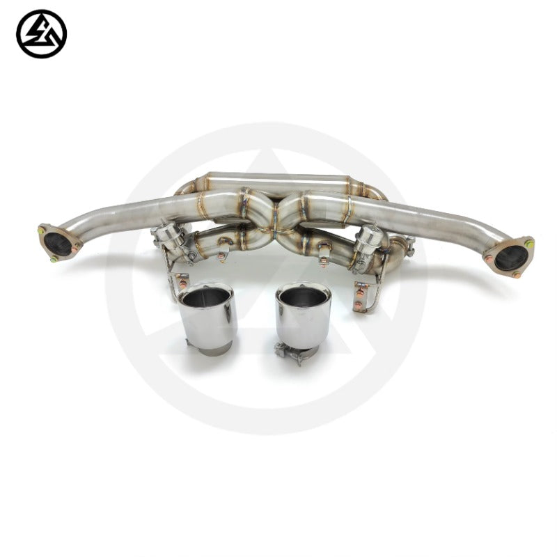 GF High Performance Stainless Steel Valved Exhaust for Porsche Cayman 718 GT4 RS 4.0L Valved Axleback Muffler Exhaust Tips