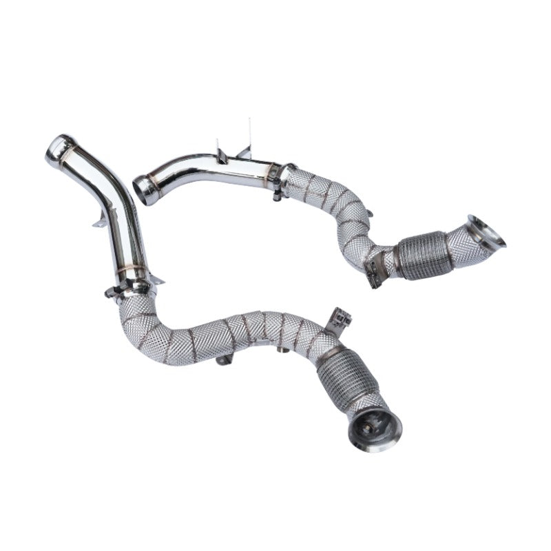 GF Stainless Steel Catted Downpipe for Mercedes-Benz AMG GT63/GT63S /E63S W213 4.0T High Flow Downpipe Exhaust With Heat Shield