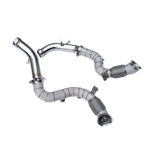 GF Stainless Steel Catted Downpipe for Mercedes-Benz AMG GT63/GT63S /E63S W213 4.0T High Flow Downpipe Exhaust With Heat Shield